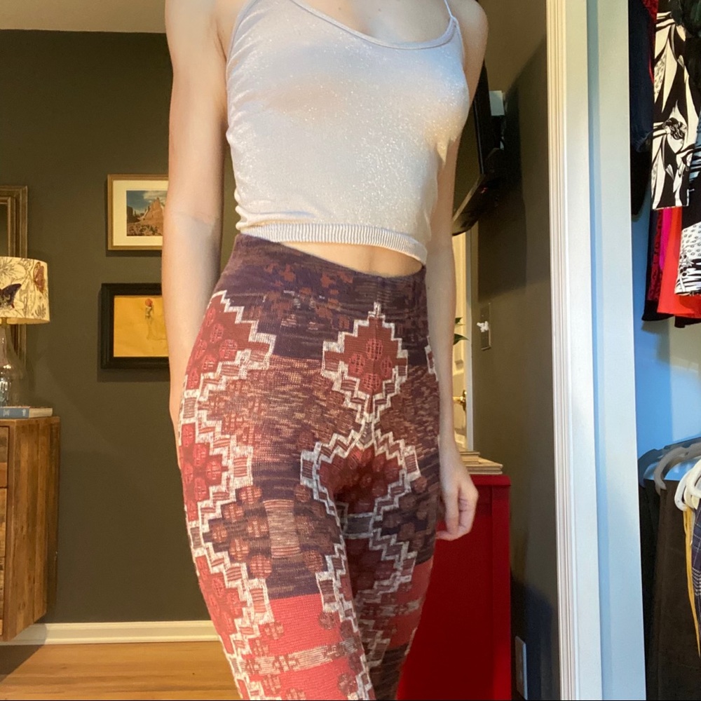 Free People Geometric Knit Leggings
